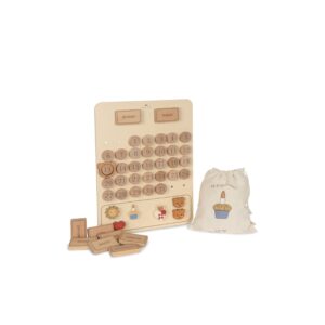 Drewniany kalendarz dziecięcy