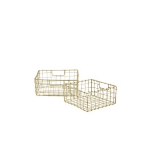 Zestaw dwóch koszy drucianych