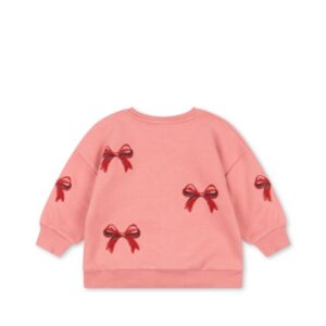 różowa bluza dresowa z kokardkami