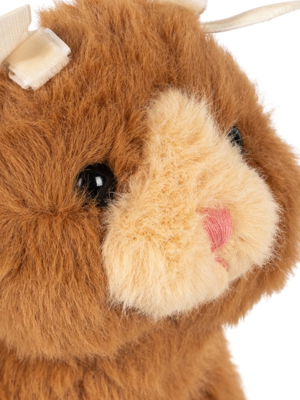 przytulanka brązowy kotek z kokardkami pluszak maskotka