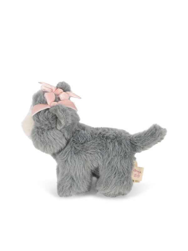 przytulanka szary kotek z kokardkami pluszak maskotka