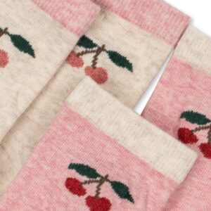 zestaw dwóch par skarpetek w wisienki